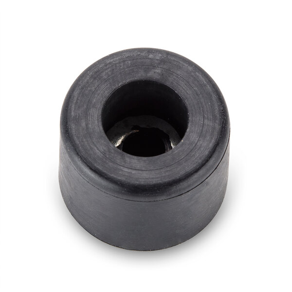 A black rubber cylinder with a hole, a replacement foot for Nemco soup warmers.