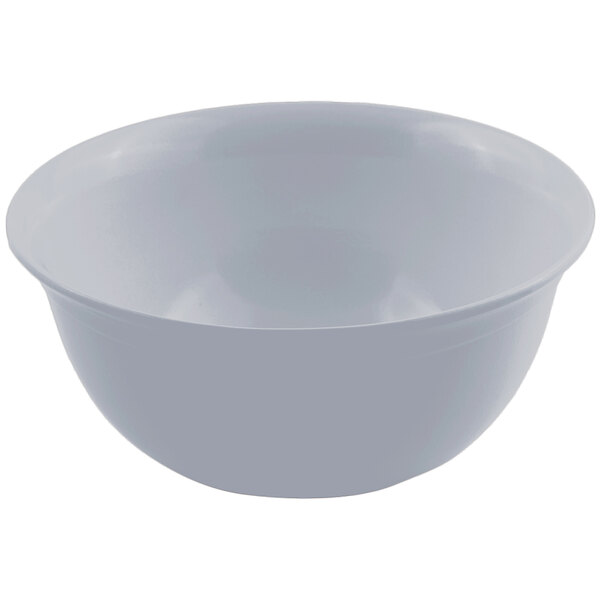 A Bon Chef pewter-glo cast aluminum round bowl on a white background.