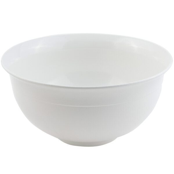 A white Bon Chef tulip bowl.