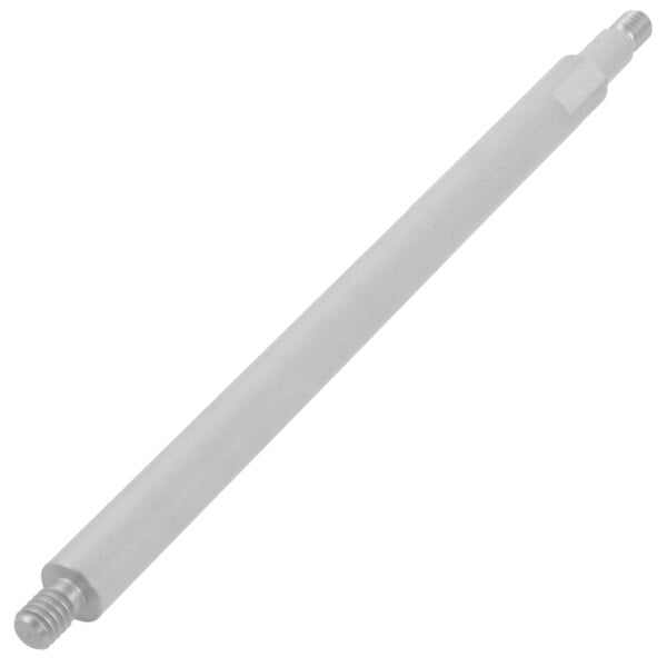 A white metal support rod with a screw on the end.