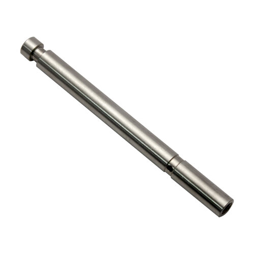 A stainless steel long metal rod with a ball end.