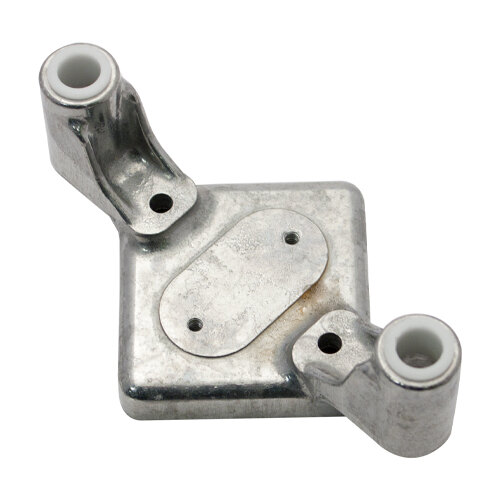 A metal bracket with two holes from Nemco for a French FryKutter.