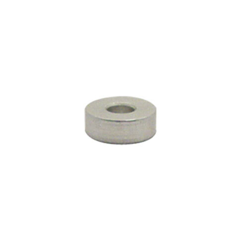 A round silver Nemco 7/32" spacer with a hole in the center.