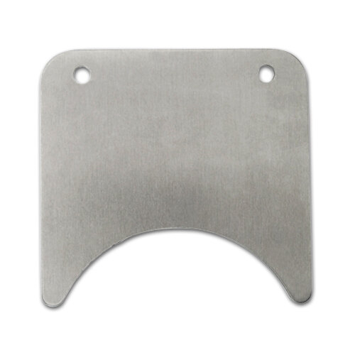 A metal push plate with holes for a Nemco Easy Onion Slicer.