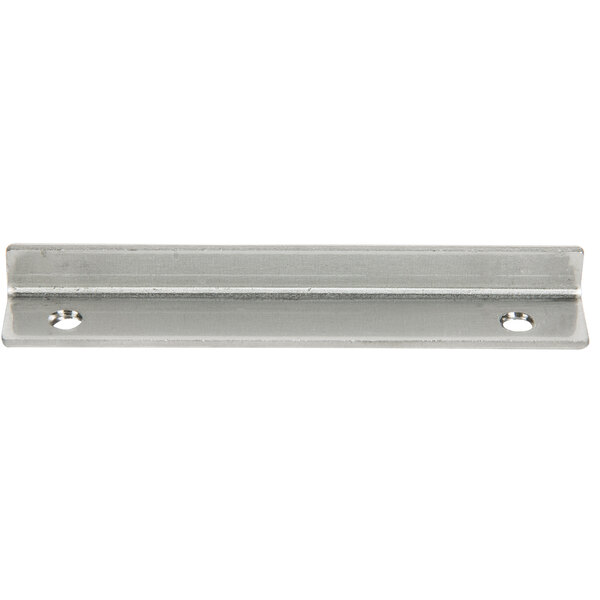 A stainless steel Nemco Slide Stop with two holes.