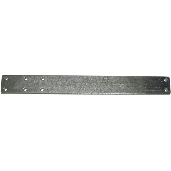 A grey metal Nemco Hanger Side Bar with holes.