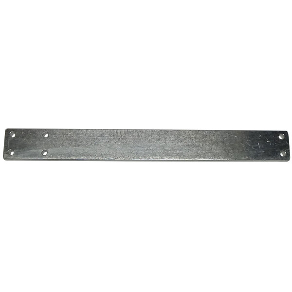 A metal plate with two holes for a Nemco Tuna Press side bar.