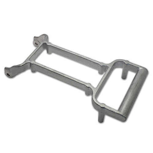 A metal handle for a Nemco Easy Chicken Slicer with a rectangular frame.