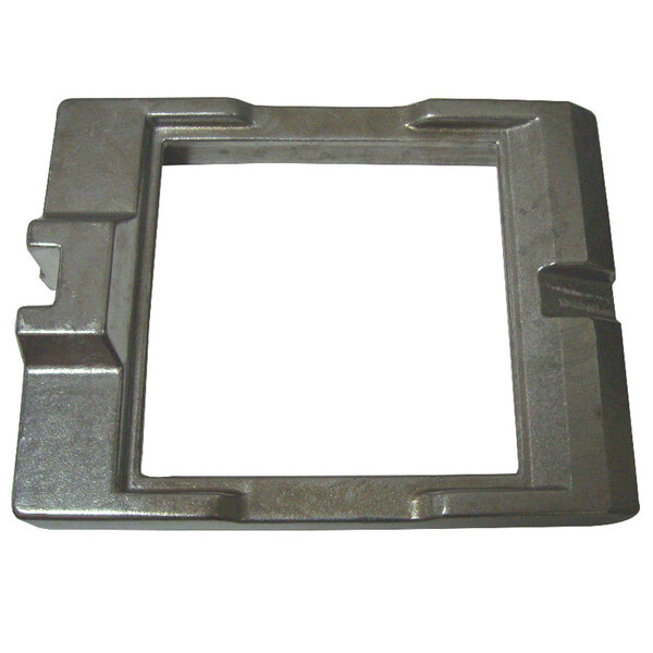 A metal frame for Nemco Easy Lettuce Kutter with a square hole in the middle.
