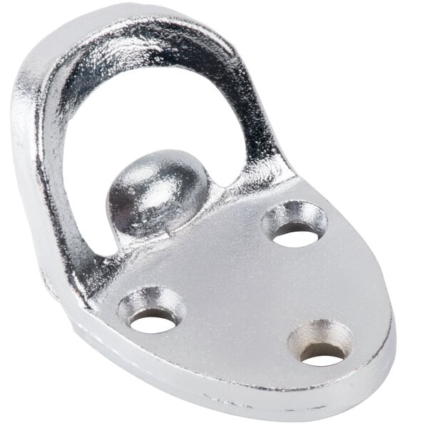 A silver stainless steel Avantco bottle opener with holes in it.