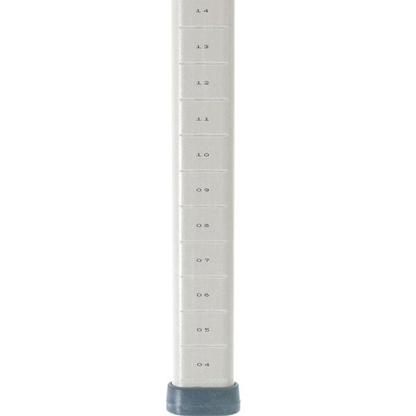 A white rectangular MetroMax iQ polymer post with gray base.