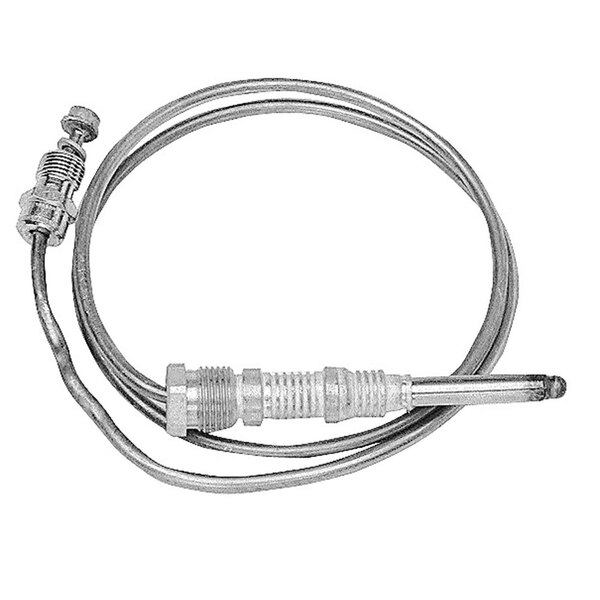 An All Points heavy duty coaxial thermocouple with a metal cable and screw.