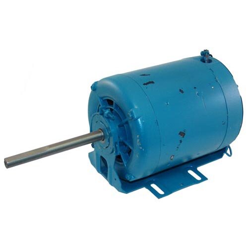 A blue All Points blower motor with a metal shaft.