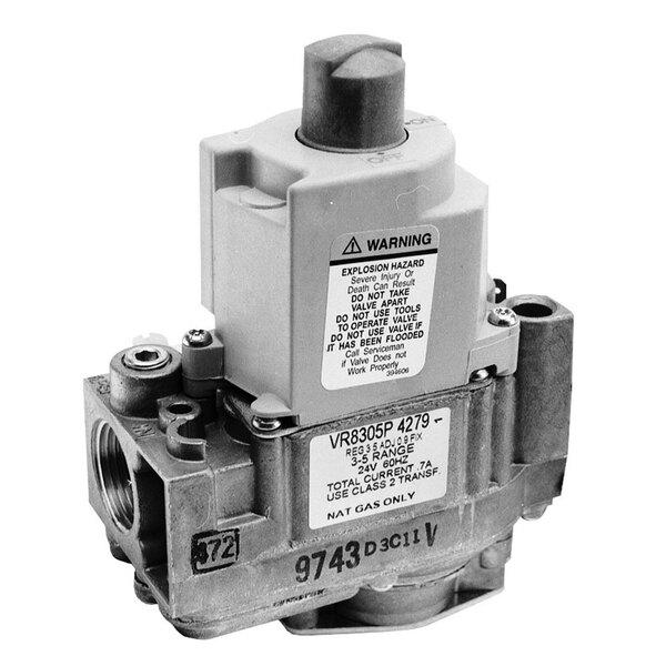 An All Points grey metal gas safety valve with a white label.