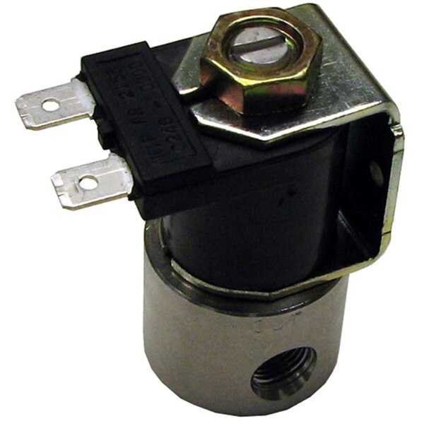 A close-up of the All Points 58-1111 Solenoid Valve, a metal cylinder with a nut on one end.