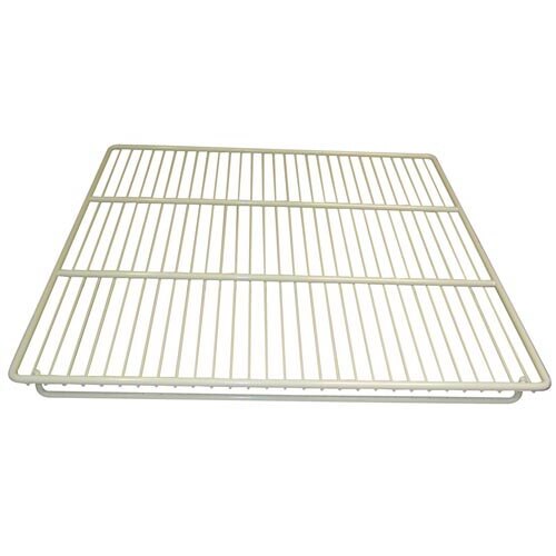 An All Points white epoxy coated wire shelf with a wire grid.