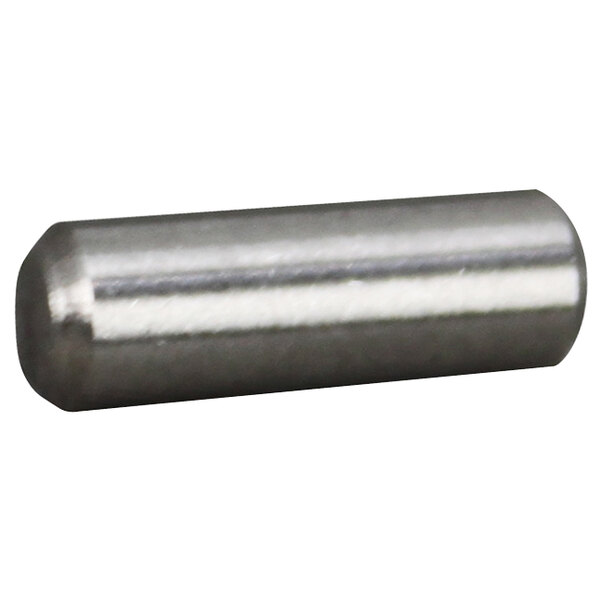 A stainless steel tube with a long metal rod inside.