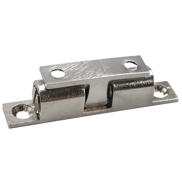 A stainless steel All Points door latch with two holes.