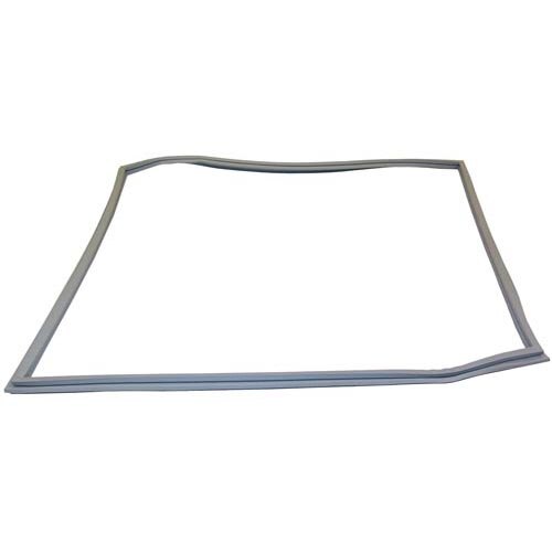 A white magnetic door gasket with a gray frame.