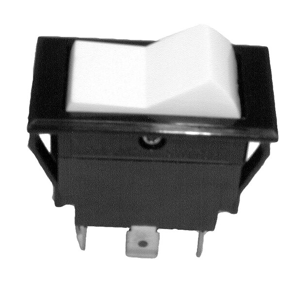 A black and white All Points high/low rocker switch with a white square.