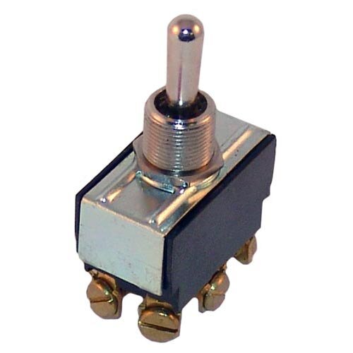 A close-up of an All Points toggle switch with a metal knob.