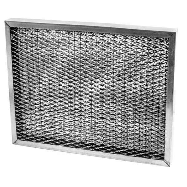 A close-up of a stainless steel mesh All Points filter.