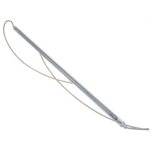 A white metal rod with a long handle.