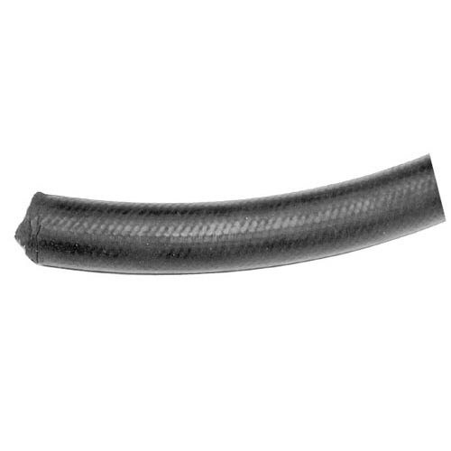A close-up of a black All Points reinforced polyurethane hose with a white stripe.