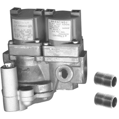A metal All Points natural gas solenoid valve with two nuts on it.