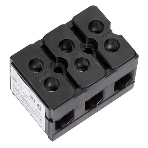 A black rectangular All Points terminal block with holes.