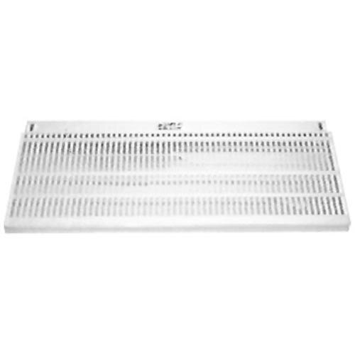 A white metal grid with holes for an ice machine.