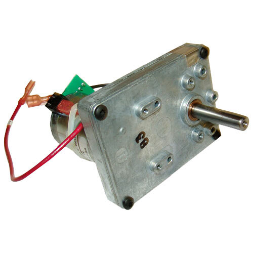 A small metal All Points conveyor oven gear motor with wires.