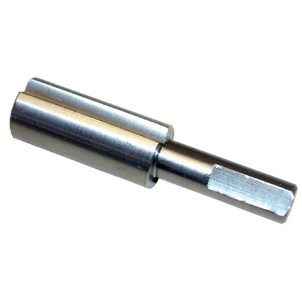 A close-up of a metal rod with a long metal tip.