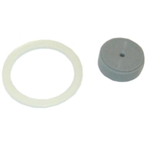 A white circular rubber diaphragm with a hole in the center.