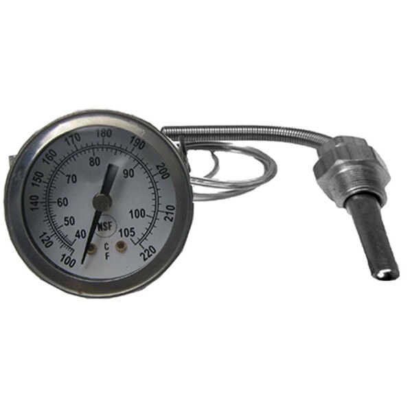 A metal All Points thermometer with a U-clamp.