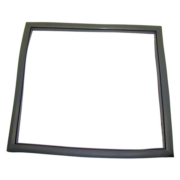 A square black door gasket.