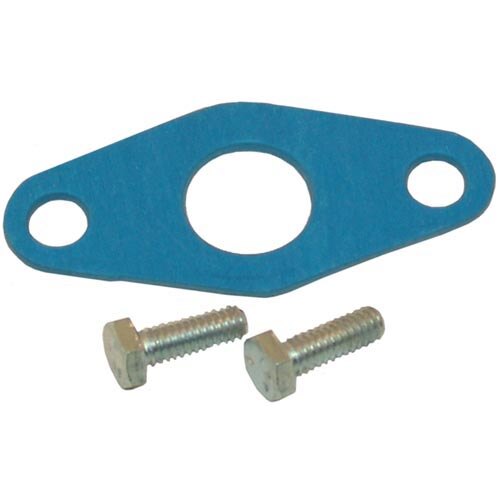 A blue All Points burner gasket with screw holes.
