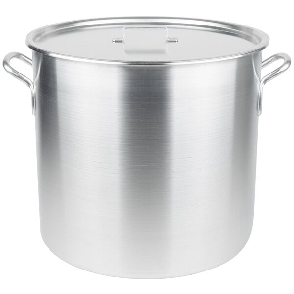 A close-up of a Vollrath Wear-Ever stainless steel fryer pot with handles and a lid.