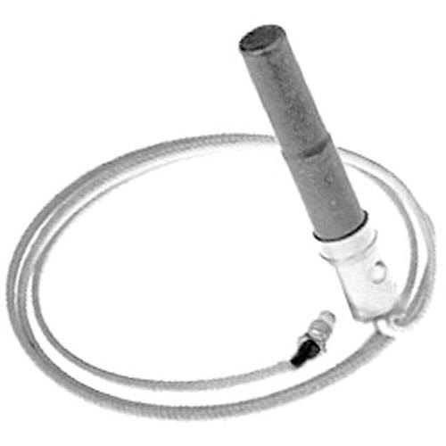 A grey cable with a metal pipe and a handle.