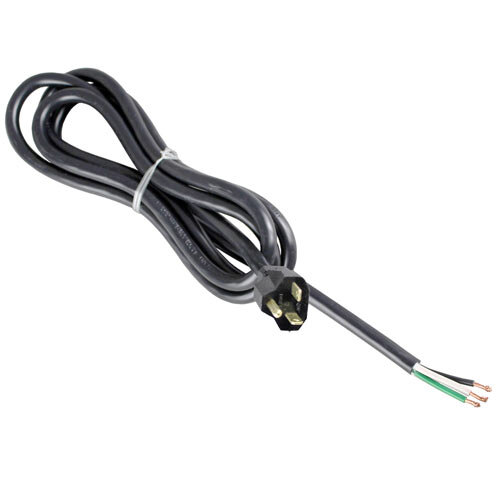 An All Points black 96" appliance power cord with black rubber bands on the wire ends.