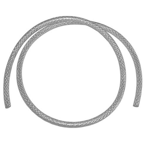 Braided reinforced silicone tubing with a white background.