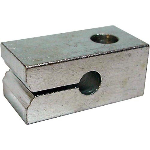 A metal piece with holes.