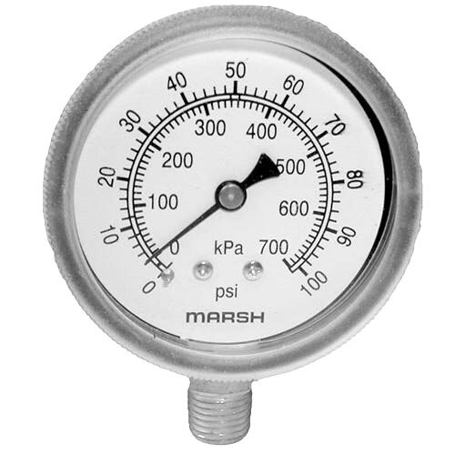 A close-up of an All Points pressure gauge with a white background.