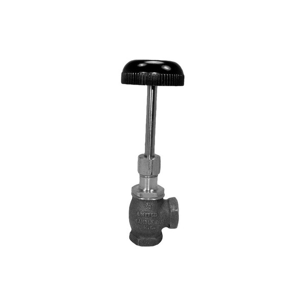 A black All Points 90-degree steam valve with a black handle.