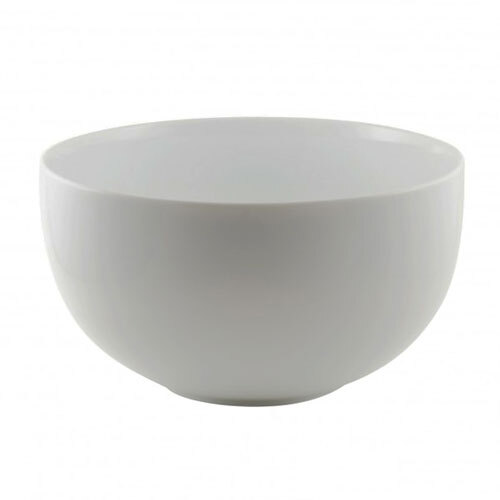 A close-up of a 10 Strawberry Street Taverno white porcelain serving bowl.