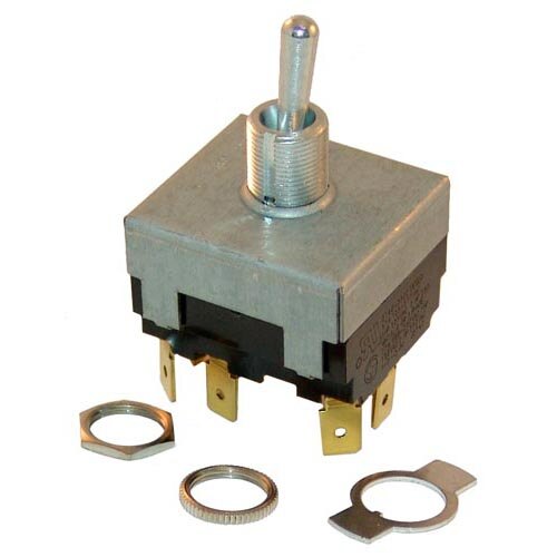 An All Points On/Off toggle switch with a metal ring and nut.