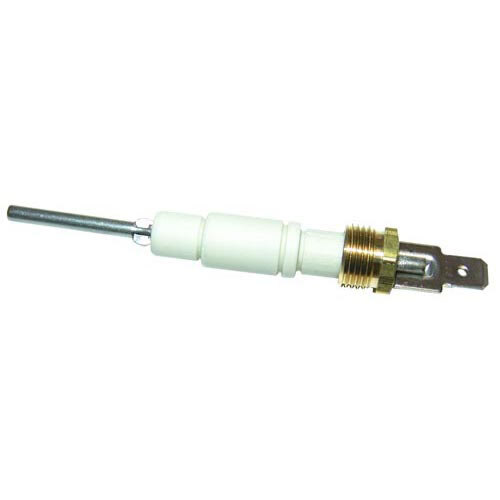 A white and gold pilot sensing probe with a white plastic tube.