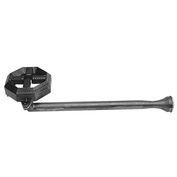 A black metal All Points cast iron burner assembly with a long pipe handle.