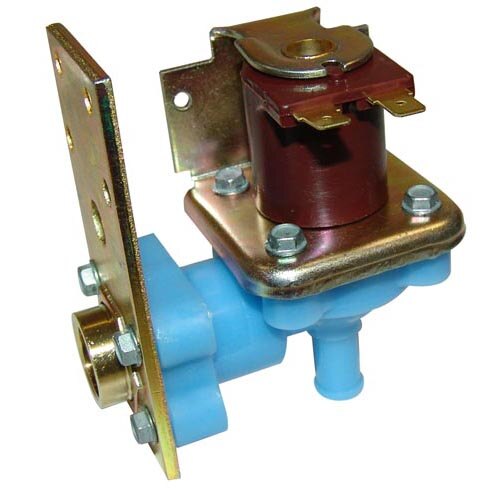 A blue metal All Points water solenoid valve.