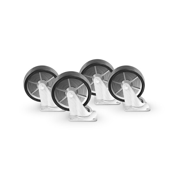 A set of four metal Wells 3 1/2" casters.